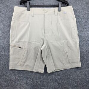 Simms Challenger Shorts Mens 36 Khaki UPF 50 Vented Stretch 13494-268-W36